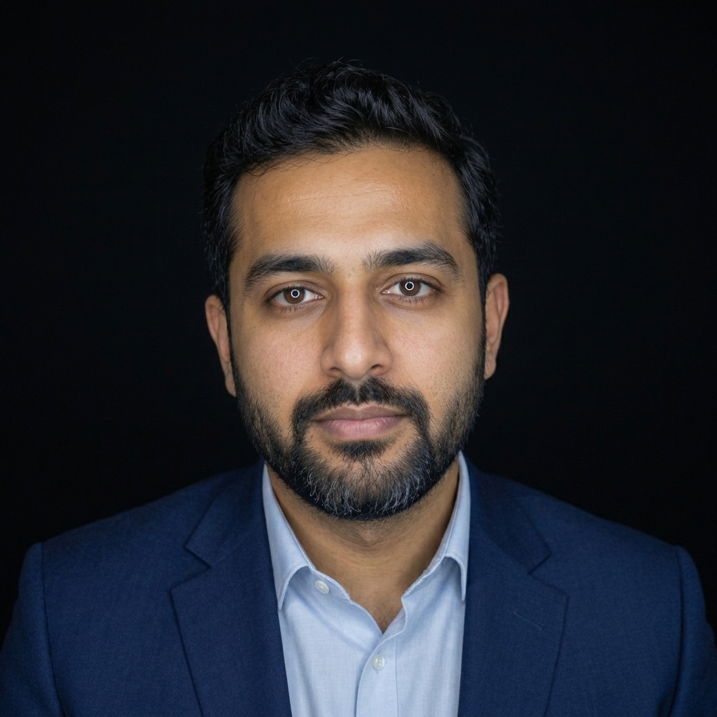 Studio-style AI headshot
