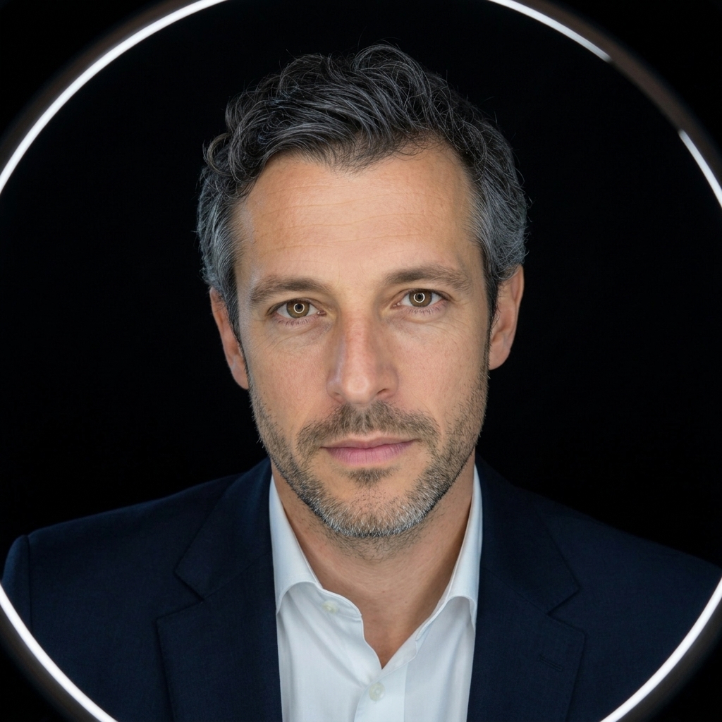Studio-style AI headshot