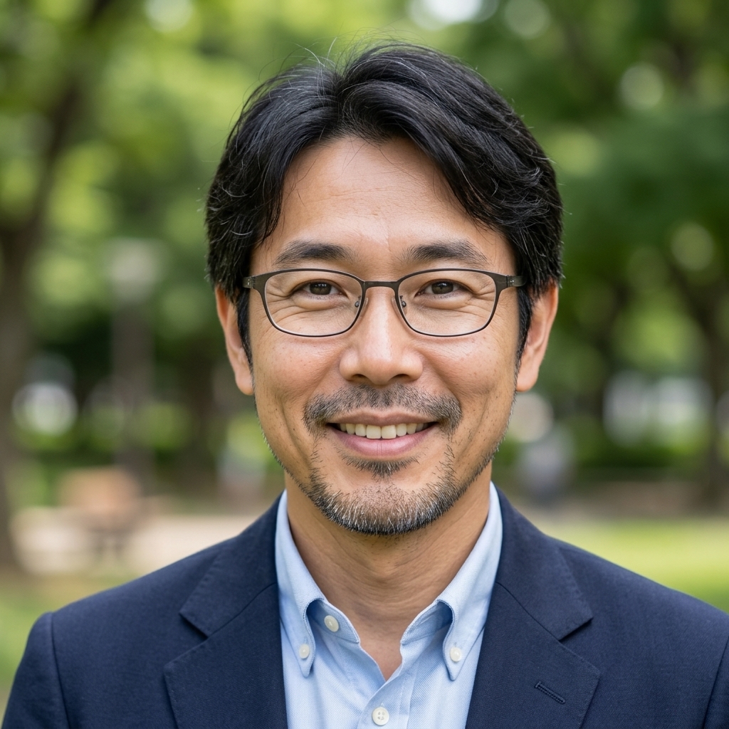 Outdoor-style AI headshot